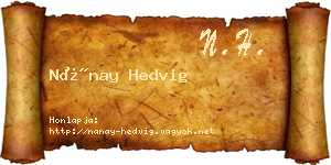 Nánay Hedvig névjegykártya