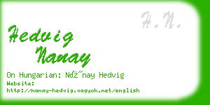 hedvig nanay business card